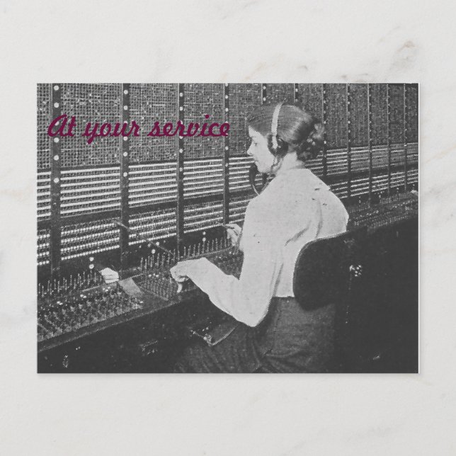 Carte postale d'opérateur de standard téléphonique (Devant)
