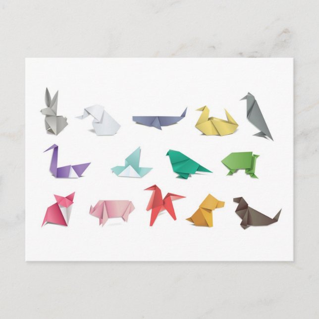 Carte postale d'origami japonais pour le post-croi (Devant)