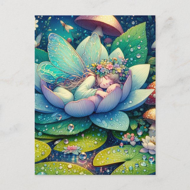 Carte Postale Dormir sur un flanc de fleurs (Devant)