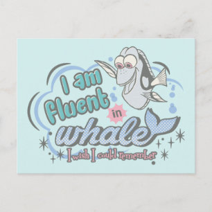 Carte Postale Dory   Je suis Fluent in Whale Comic