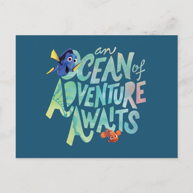 Carte Postale Dory & Nemo | Un océan d'aventures attend (Devant)