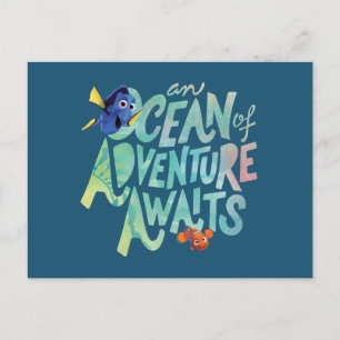 Carte Postale Dory & Nemo   Un océan d'aventures attend