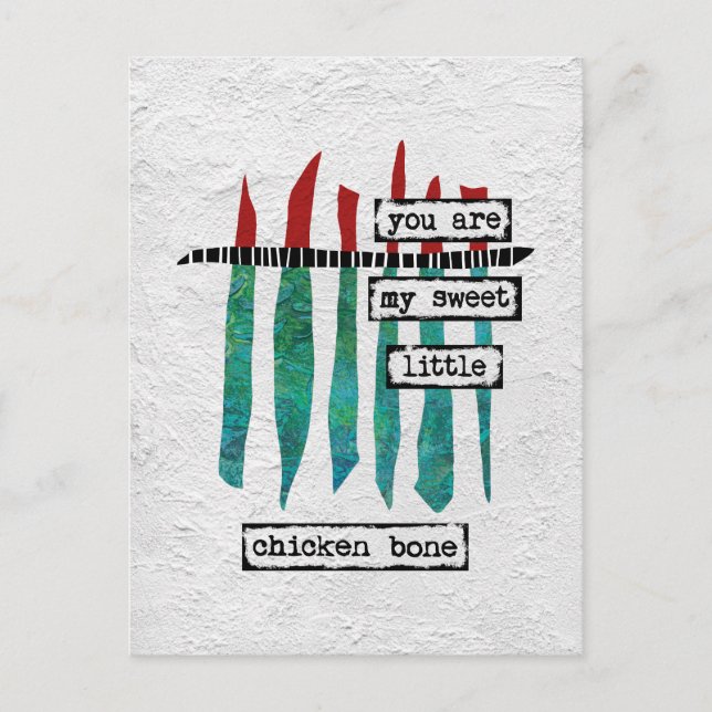 Carte postale d'os de poulet sucré - Abstrait mode (Devant)