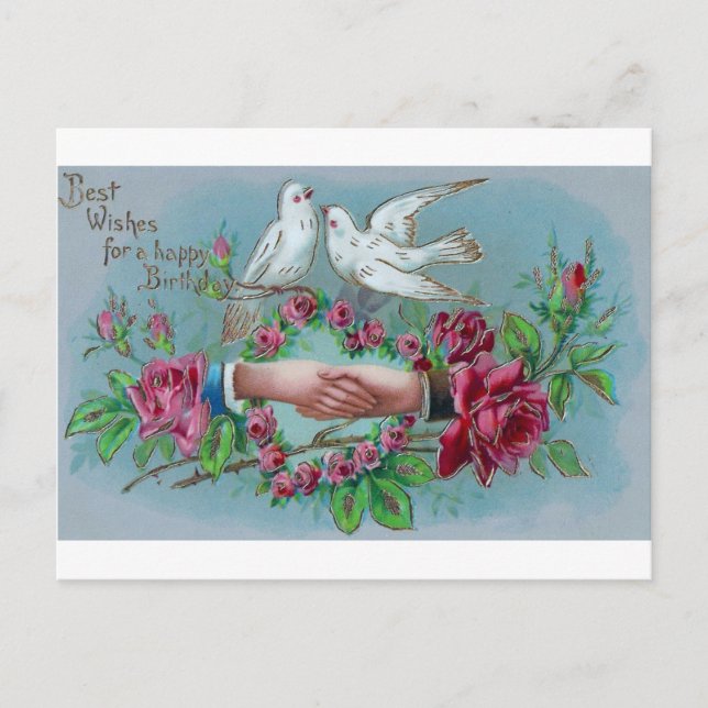 Carte Postale Doses et poignées de main Anniversaire (Devant)
