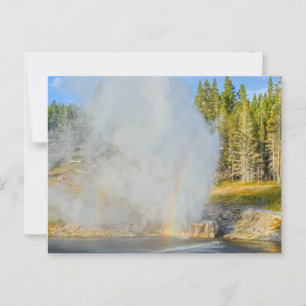 Carte Postale Double arc en ciel à Riverside Geyser, Yellowstone