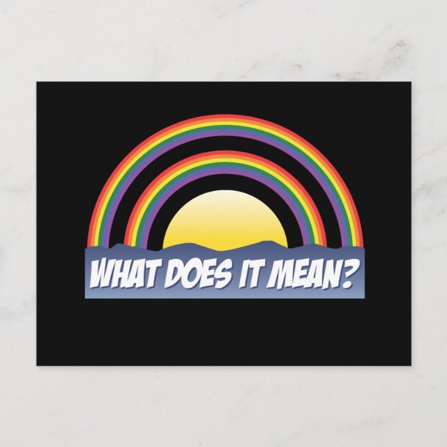 Carte Postale Double Arc En Ciel Qu'Est-Ce Que Ça Signifie ? (Devant)