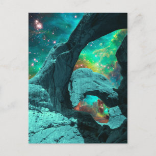 Carte postale Double Arche dans l'espace