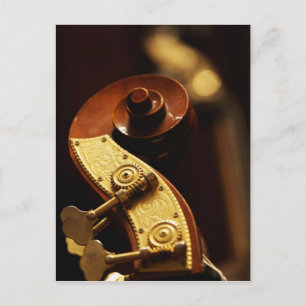 Carte Postale Double bass headstock 2