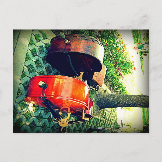 Carte Postale Double Basse Couple (Devant)