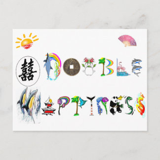 Carte Postale double bonheur