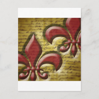 Carte Postale Double Fleur de Lis