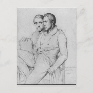 Carte Postale Double portrait de Hippolyte et Paul Flandrin