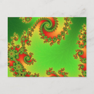 Carte postale double spirale de Noël