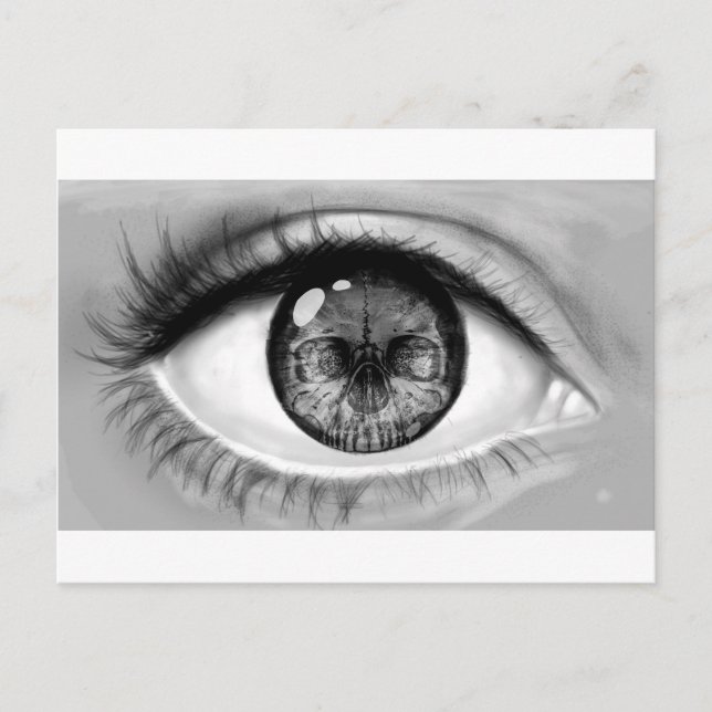 Carte Postale Double vision de l'oeil du crâne (Devant)