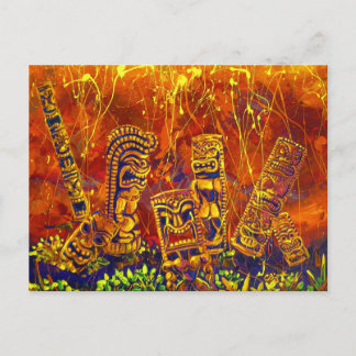 Carte Postale Douches CBjork Tiki Hot Lava