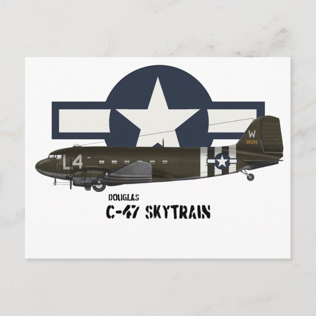 Carte Postale Douglas C-47 Skytrain (Devant)