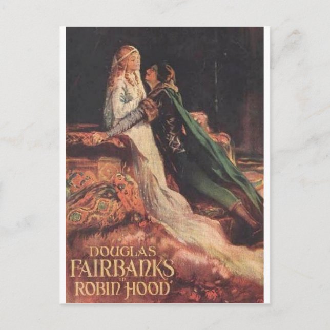 Carte Postale Douglas Fairbanks, Robin des Bois (Devant)