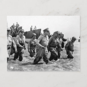 Carte Postale Douglas MacArthur atterrit à Leyte Philippine Isla