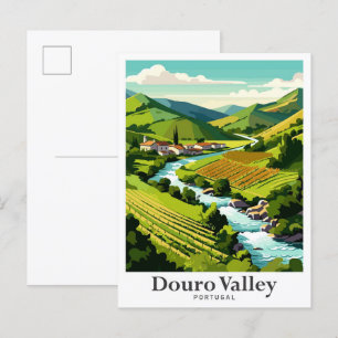 Carte Postale Douro Valley Portugal Portrait Vintage voyage