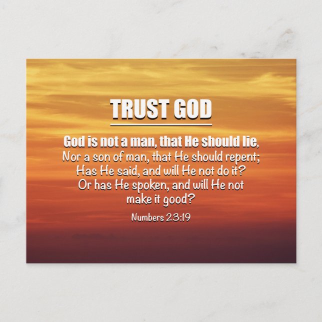 Carte Postale DOUTE DIEU | Encouragement chrétien (Devant)
