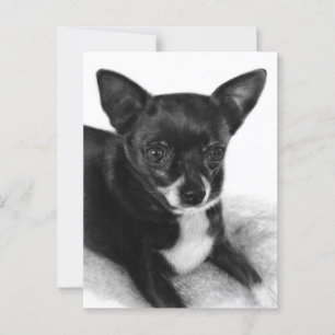 Carte Postale Doux Yeux - Peint à la main Chihuahua Art