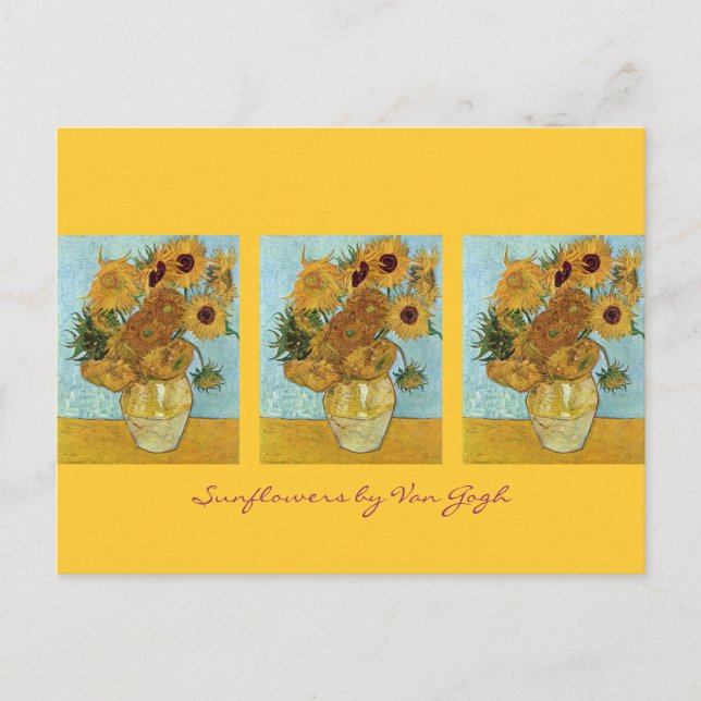 Carte Postale Douze Tournesols par Van Gogh (Devant)