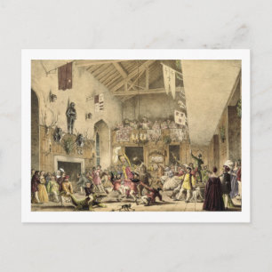 Carte Postale Douzième Night Revels in the Great Hall, Haddon Ha
