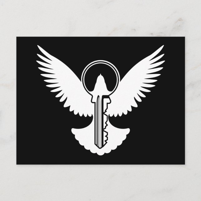 Carte Postale Dove avec clé (Devant)