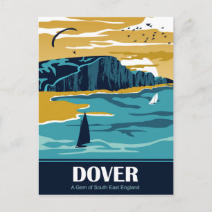 Carte Postale Dover en bleu