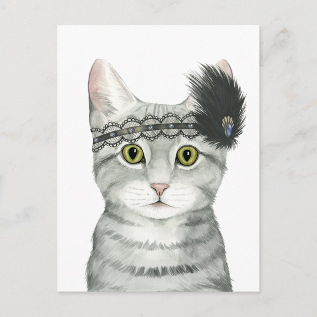Carte Postale Downton Cat | Bejewted With Lace (Devant)