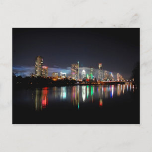 Carte Postale Downtown Austin Texas Night Skyline 2