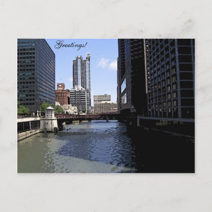 Carte Postale Downtown Chicago by River