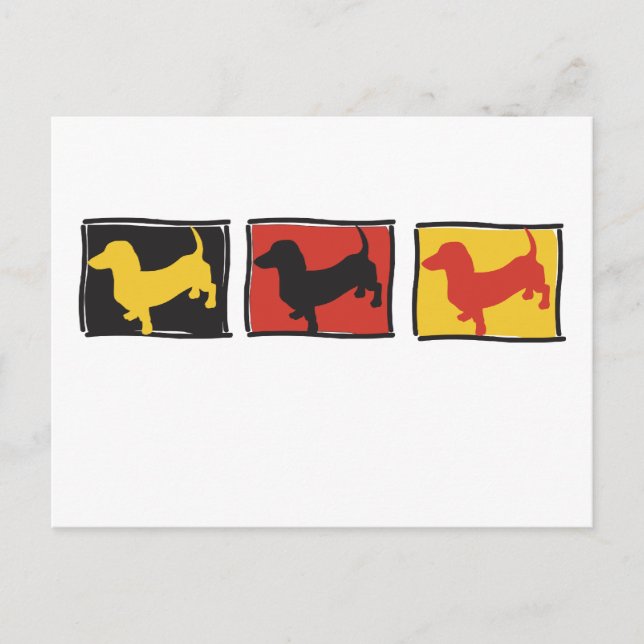 Carte Postale Doxie-3-BOX (Devant)