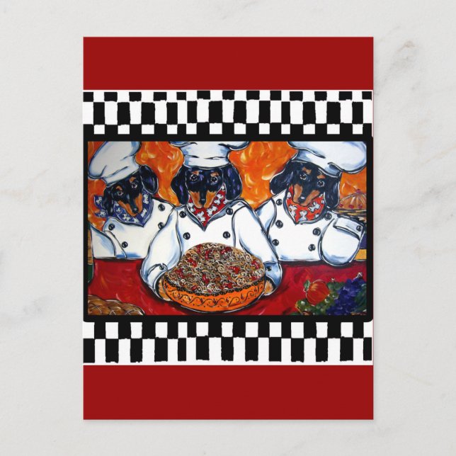 Carte Postale Doxie Chefs (Devant)