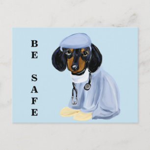 Carte Postale Doxie Docteur