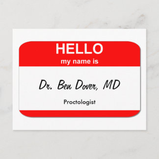 Carte Postale Dr Ben Dover, MD