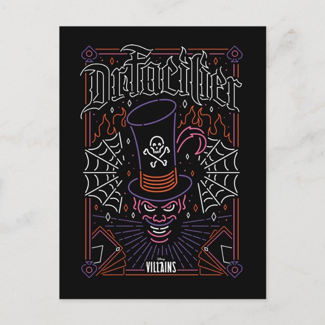 Carte Postale Dr Facilier | Visage néon (Devant)