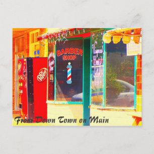 Carte Postale Dr Pepper et une coupe de cheveux