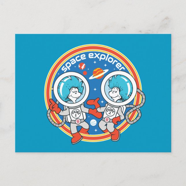 Carte Postale Dr Seuss | Cadet Un Cadet Deux Espace Explorer (Devant)