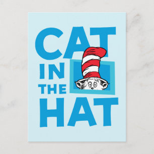 Carte Postale Dr Seuss   Chat dans le logo du Casquette
