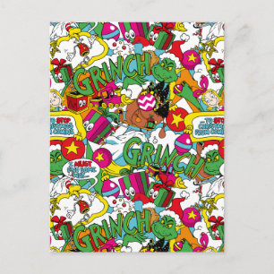 Carte Postale Dr. Seuss Grinch Motif Coloré