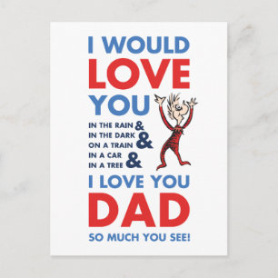 Carte Postale Dr Seuss   Je T'Aime Papa Tant Que Tu Vois