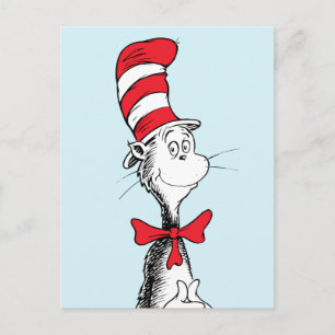Carte Postale Dr. Seuss Le Chat dans le Chapeau Debout Fier