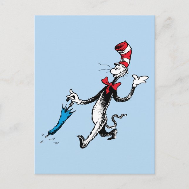 Carte Postale Dr. Seuss | Le Chat dans le Chapeau Marche au para (Devant)