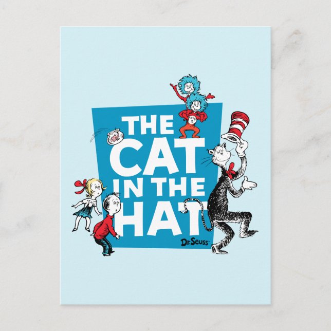 Carte Postale Dr. Seuss | Logo du Chat dans le Chapeau - Personn (Devant)