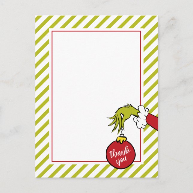 Carte Postale Dr Seuss | Oh Boy Grinch Baby shower Merci (Devant)