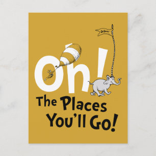 Carte Postale Dr. Seuss   Oh, les endroits où tu vas ! Rétro