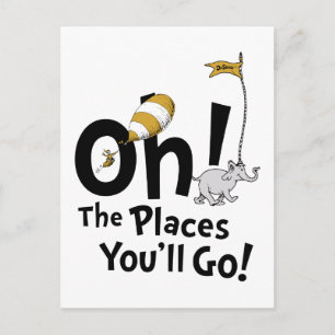 Carte Postale Dr. Seuss   Oh, les endroits que vous irez ! Rétro