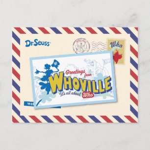 Carte Postale Dr. Seuss Salutations de Who-ville