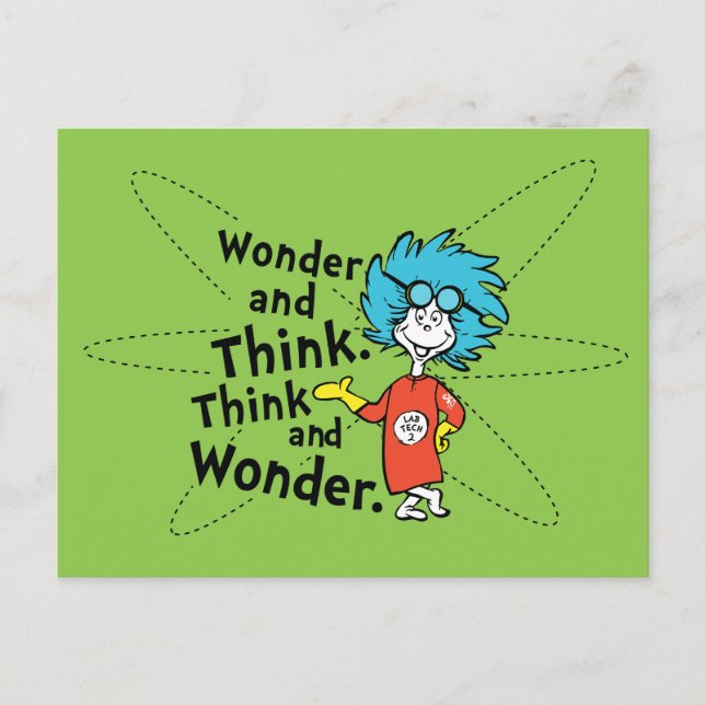 Carte Postale Dr. Seuss | S'émerveiller et Penser. Penser et S'é (Devant)